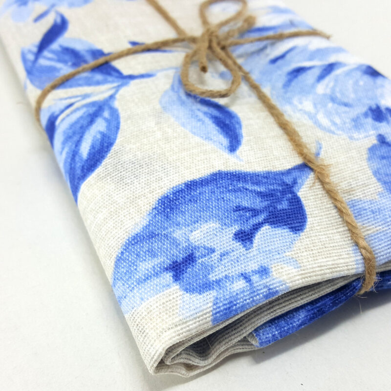 10-Φόδρα για τσάντες ύφασμα φλοραλ λονέτα σε εκρού και μπλε χρώμα by Younique Lab Lin80 (2)