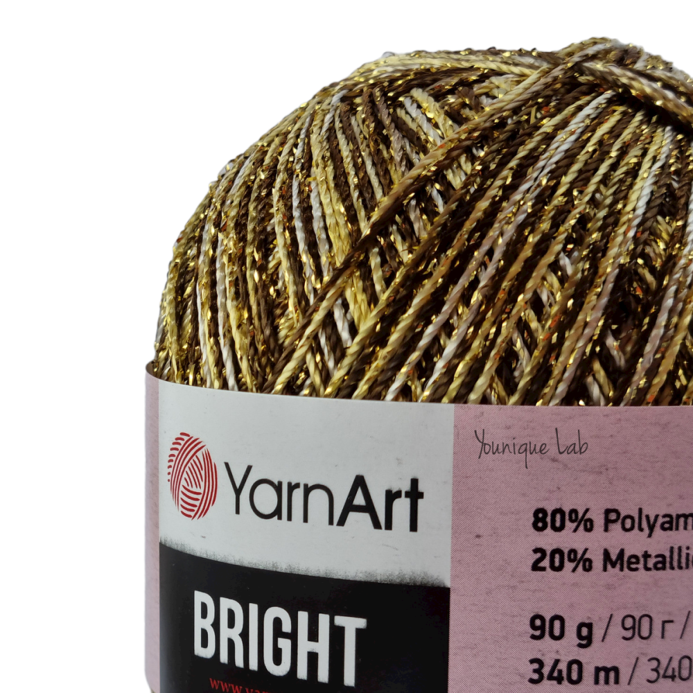 227 024 πολύχρωμο χρυσό Bright Yarn Art 1
