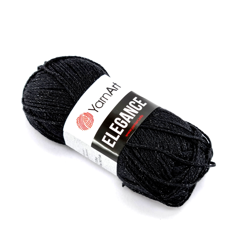 Elegance Yarn Art 104 μαύρο με μεταλλόνημα by Younique Lab 1