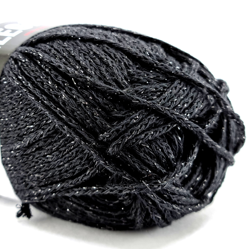 Elegance Yarn Art 104 μαύρο με μεταλλόνημα by Younique Lab 2