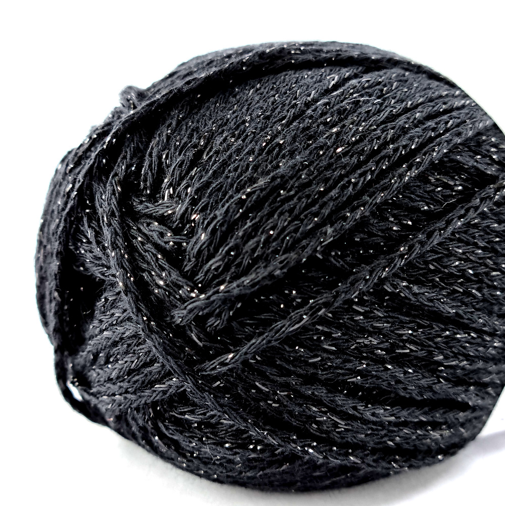 Elegance Yarn Art 104 μαύρο με μεταλλόνημα by Younique Lab 3