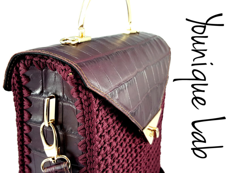 Felicity Bag Bordeaux Croc CR7 Leather by Younique Lab 1