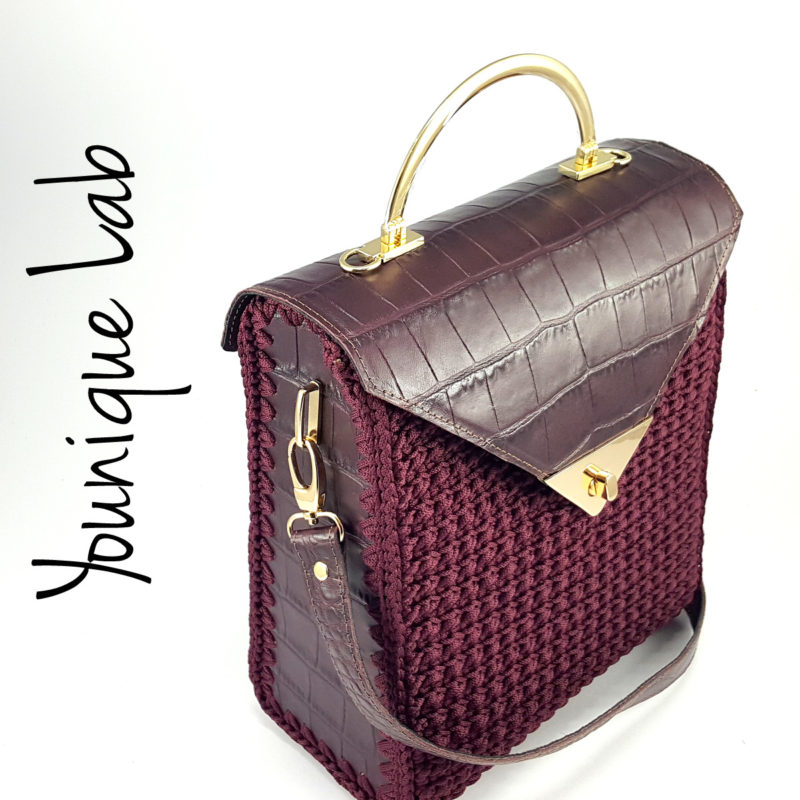 Felicity Bag Bordeaux Croc CR7 Leather by Younique Lab