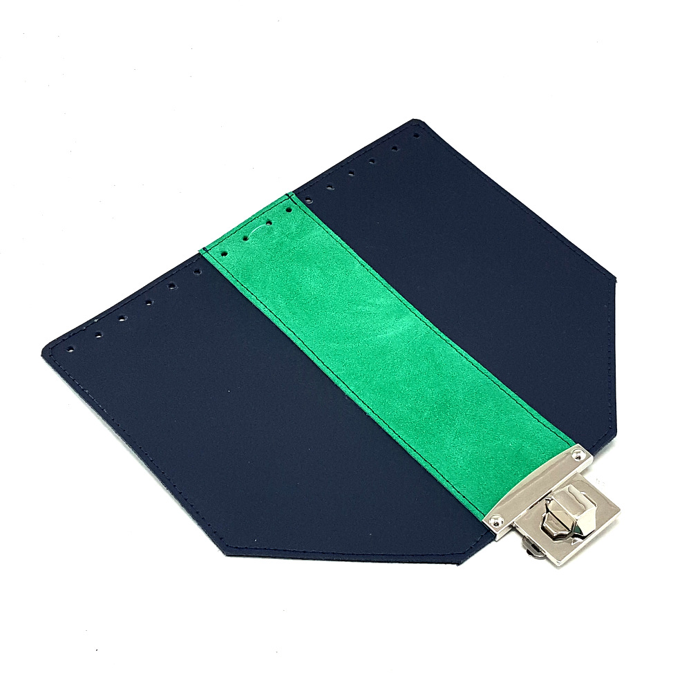 Polygon 25 εκ. σε μπλε πράσινο σουέντ δέρμα