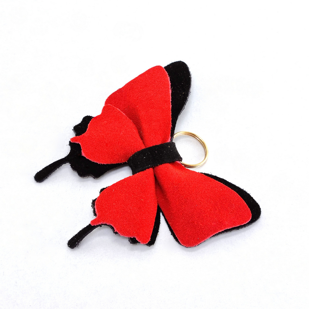 Δερμάτινες διακοσμητικές πεταλούδες για τσάντες και μπρελοκ by Younique Lab 12