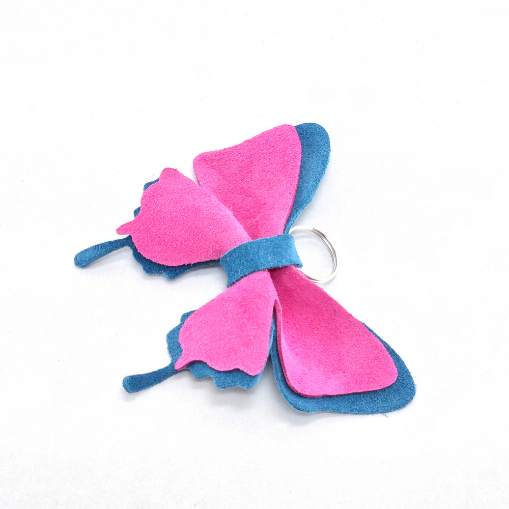Δερμάτινες διακοσμητικές πεταλούδες για τσάντες και μπρελοκ by Younique Lab 21