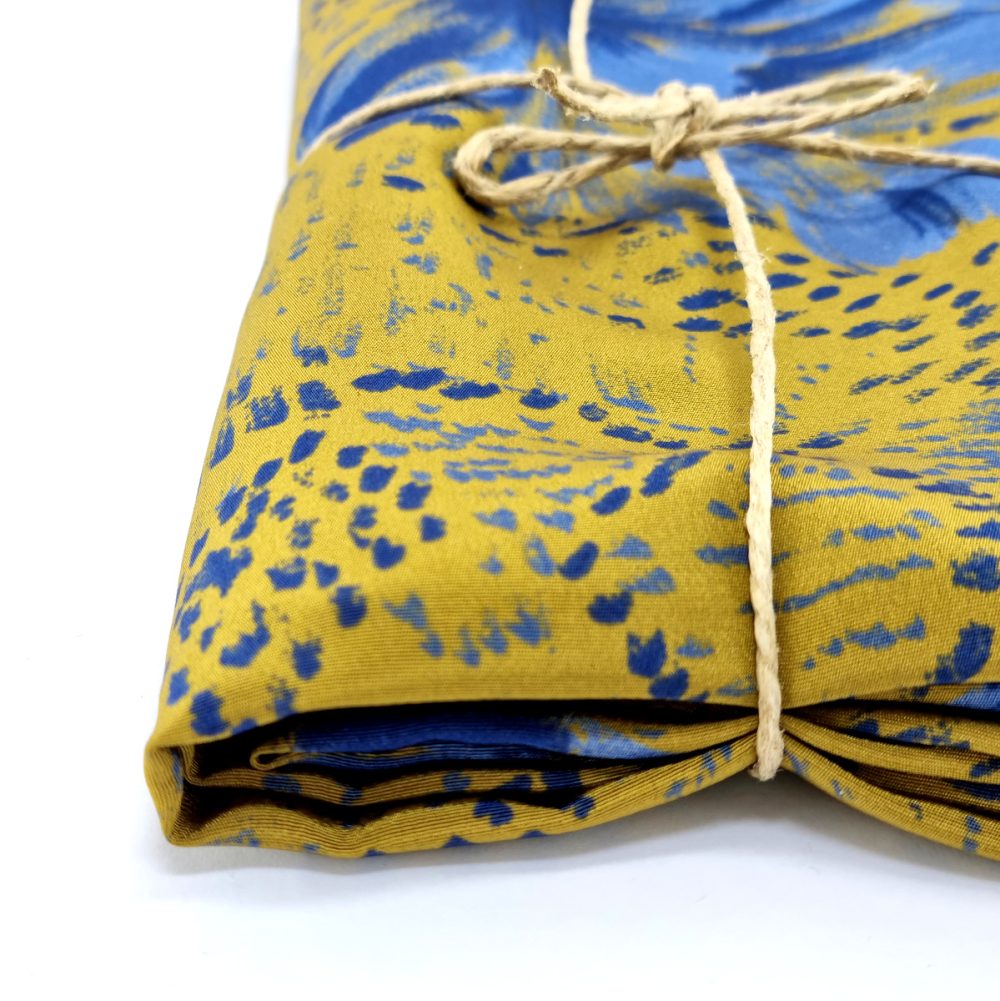 Επαγγελματική φόδρα για τσάντες φλοραλ χρυσοπράσινο και μπλε by Younique Lab 10