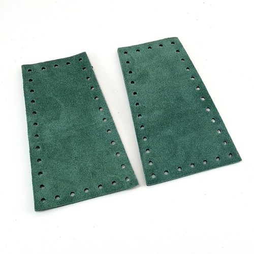 Ζευγάρι Πλαϊνά Τσάντας10 x 16 Εκ. Σε Πράσινο Μπλε (Πετρολ) Suede Δέρμα S11