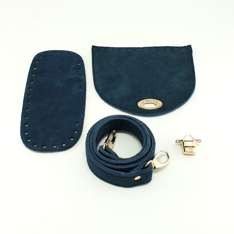 Κιτ Ready to Go για πλεκτή τσάντα σε μπλε suede δέρμα S6 by Younique Lab