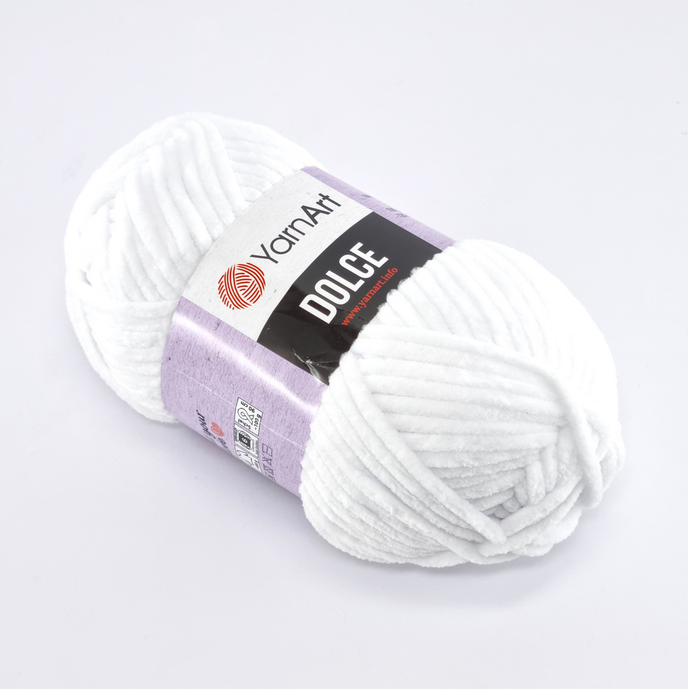 Νήμα DOLCE Yarn Art λευκό 741 By Younique Lab 1