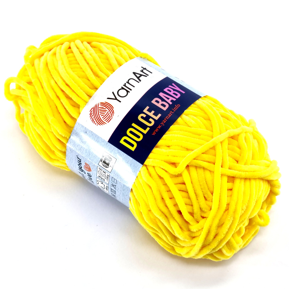 Νήμα Dolce Baby Yarn Art 761 κίτρινο by Younique Lab 4