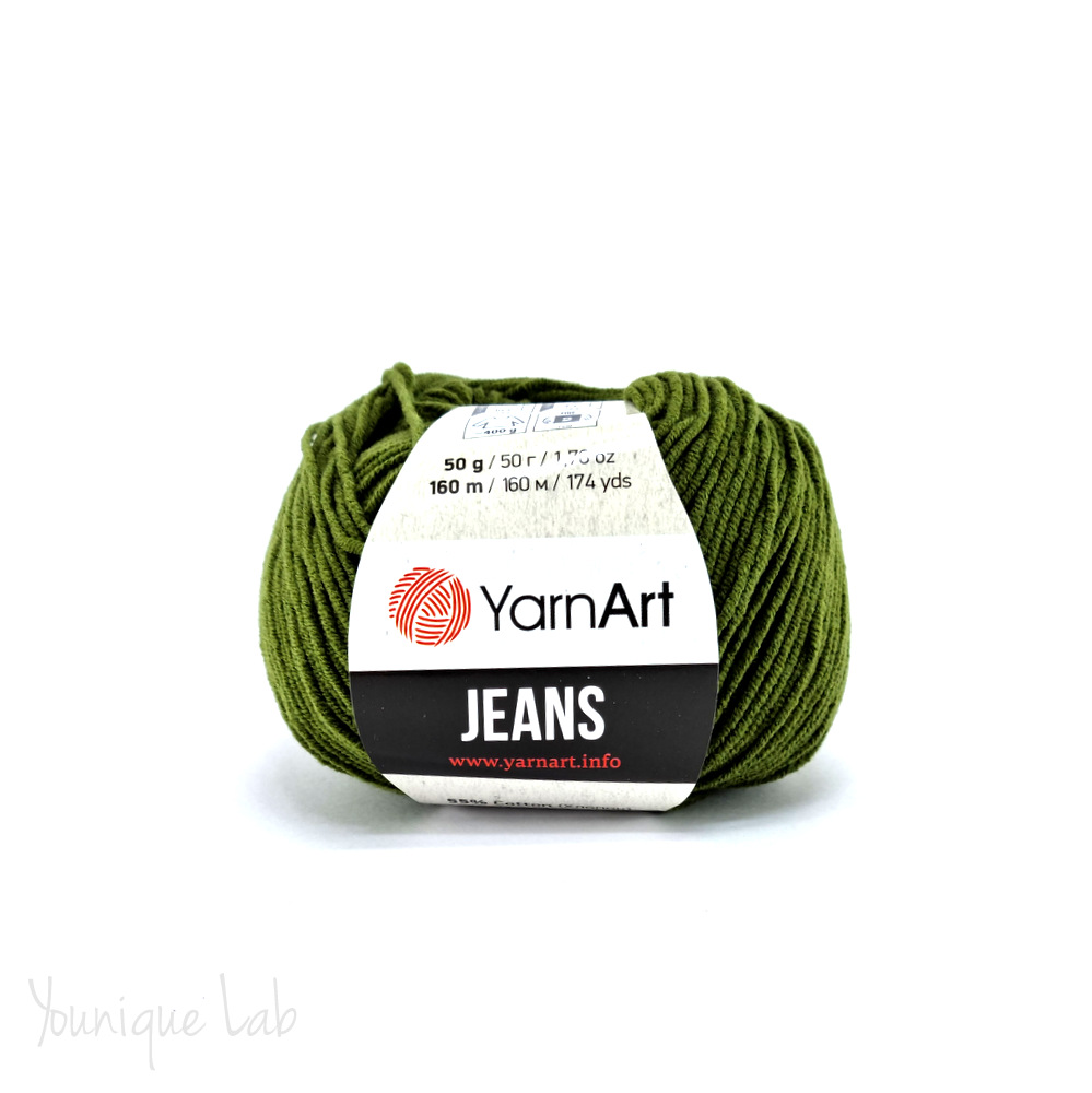 Jeans Yarn Art No82 πράσινο λαδί by Younique Lab 3