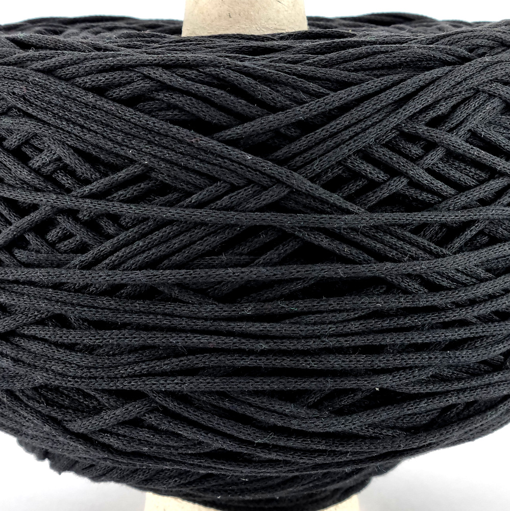 Jumbo Cotton βαμβακερό νήμα μακραμέ και για τσάντες μαύρο by Younique Lab 2