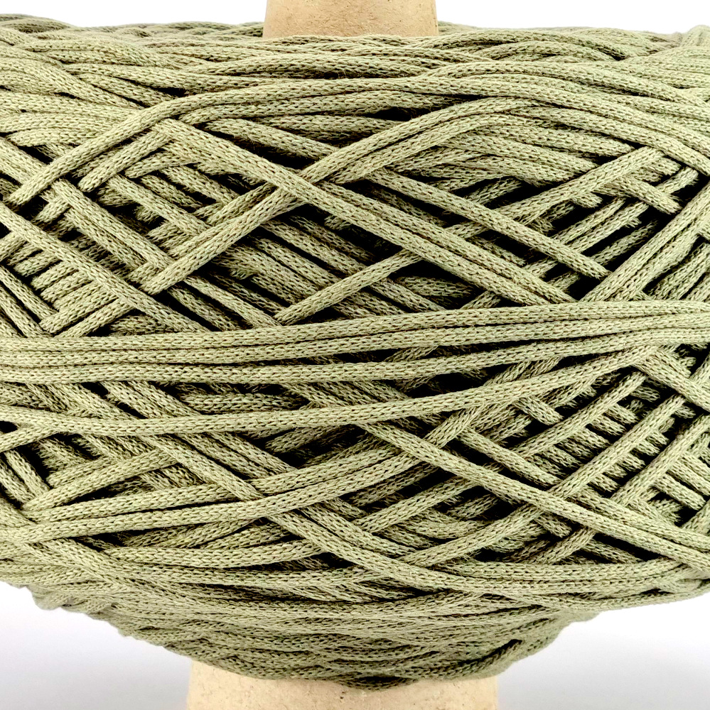 Νήμα Jumbo Cotton βαμβακερό νήμα μακραμέ και για τσάντες πράσινο χακί by Younique Lab 1