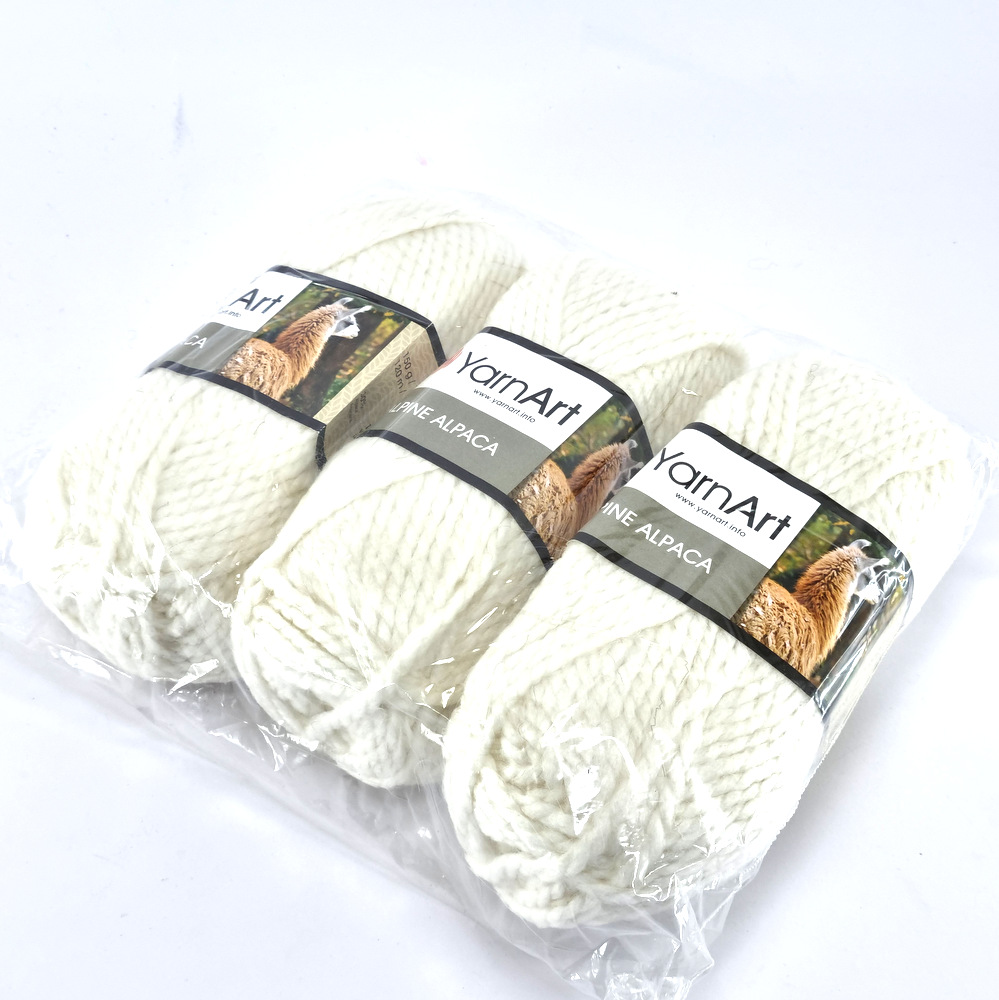 Νήμα για ρούχα Alpine Alpaca Yarn Art 440 λευκό by Younique Lab 2