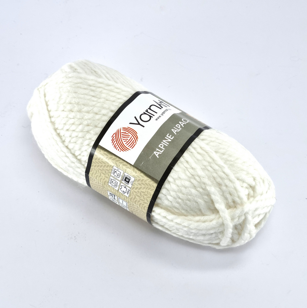 Νήμα για ρούχα Alpine Alpaca Yarn Art 440 λευκό by Younique Lab 3