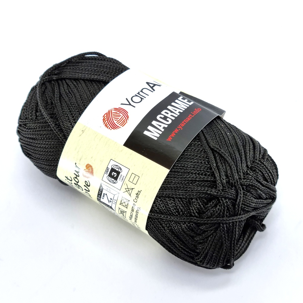 Νήμα για τσάντες Yarn Art Macrame 148 μαύρο by Younique Lab 2