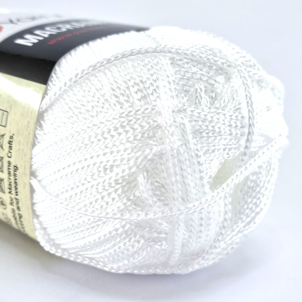 Νήμα για τσάντες Yarn Art Macrame 154 λευκό by Younique Lab 1