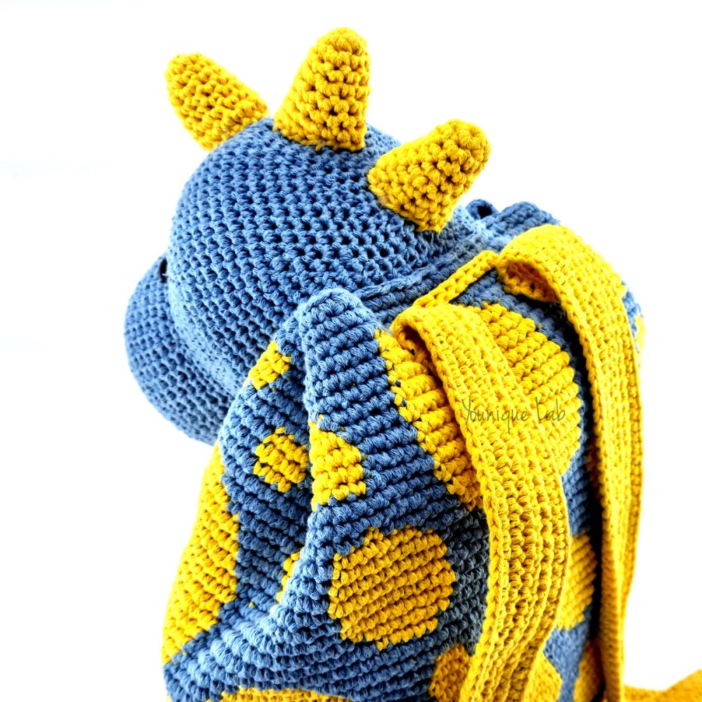 τσάντα amigurumi δεινόσαυρος by Younique Lab 1