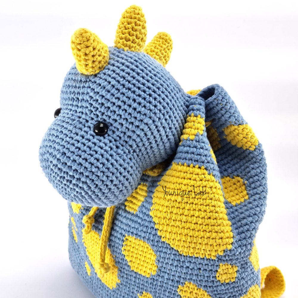 Παιδική τσάντα amigurumi δεινόσαυρος by Younique Lab 4
