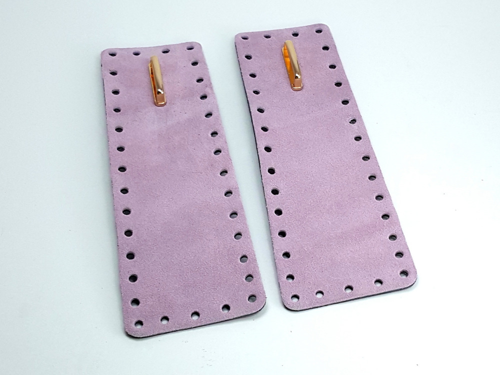 Πλαινά τσάντας σε ροζ λιλά σουεντ δέρμα S12