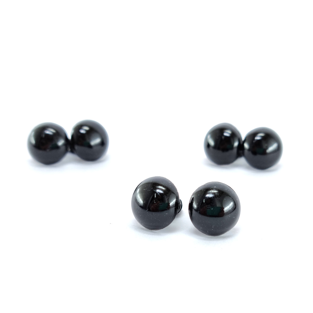 Στρογγυλά μαύρα ματάκια ασφαλείας υλικά amigurumi by Younique Lab 2