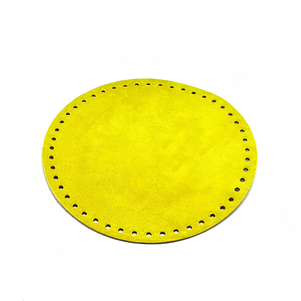 Στρογγυλός πάτος 20 εκ. σε κίτρινο σουέντ δέρμα S9
