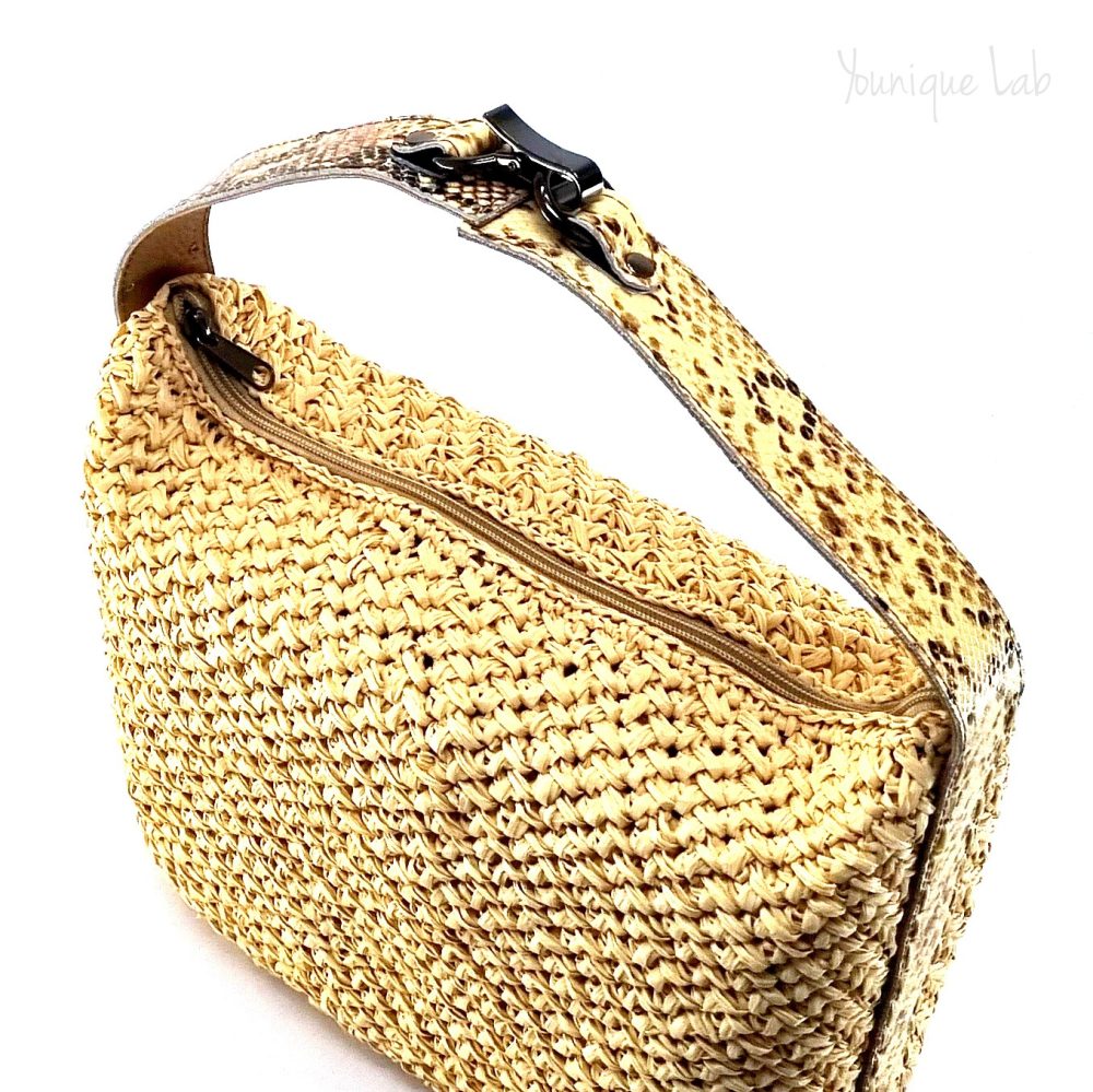 Τσάντα με ραφφια raffia by Younique Lab